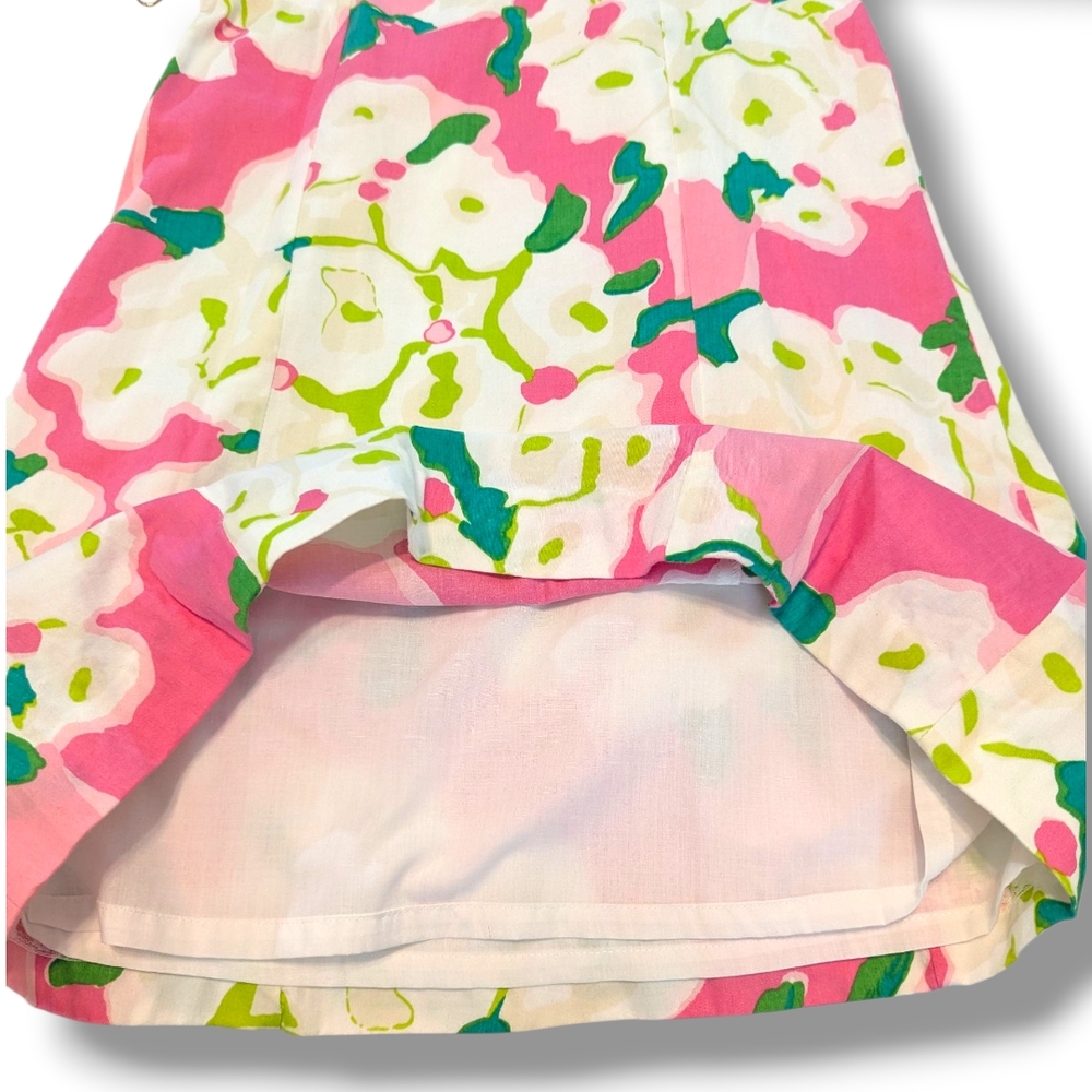 Lilly Pulitzer Pink and White "It Can Be Arranged" Girls Floral Dress, Size 14 - Picture 8 of 12